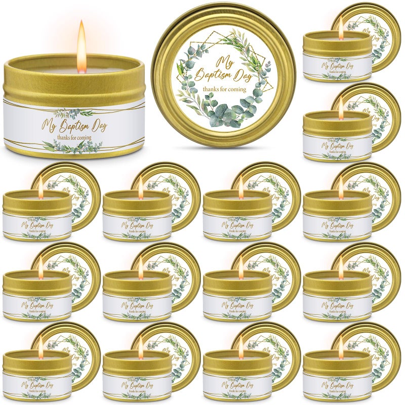 MTLEE 40 Pack Baby Shower Party Favors Candles for Guests Baptism Favors for Guests Scented Baptism Candles Return Gifts Bulk