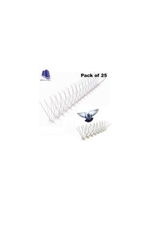 Generic 50cm Bird Spikes Strips with Stainless Steel Deterrent Spikes 360 Degrees Acrylic Flexible Base Cover Great Defenders for Flat or Curved Surface Pack of 25  - Image 3