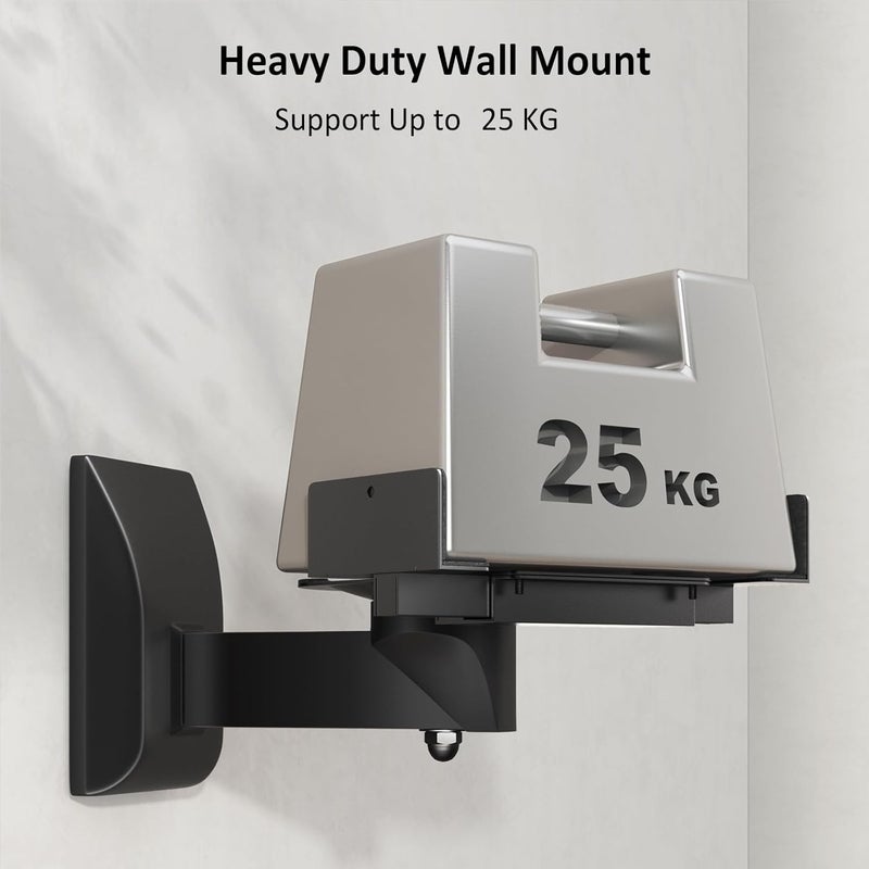 PUTORSEN Dual Speaker Wall Mounts - Universal Side Clamping Bookshelf Mounting Bracket for Surrounding Sound Speakers, Hold up to 55 lbs, 2 Pack - Image 3