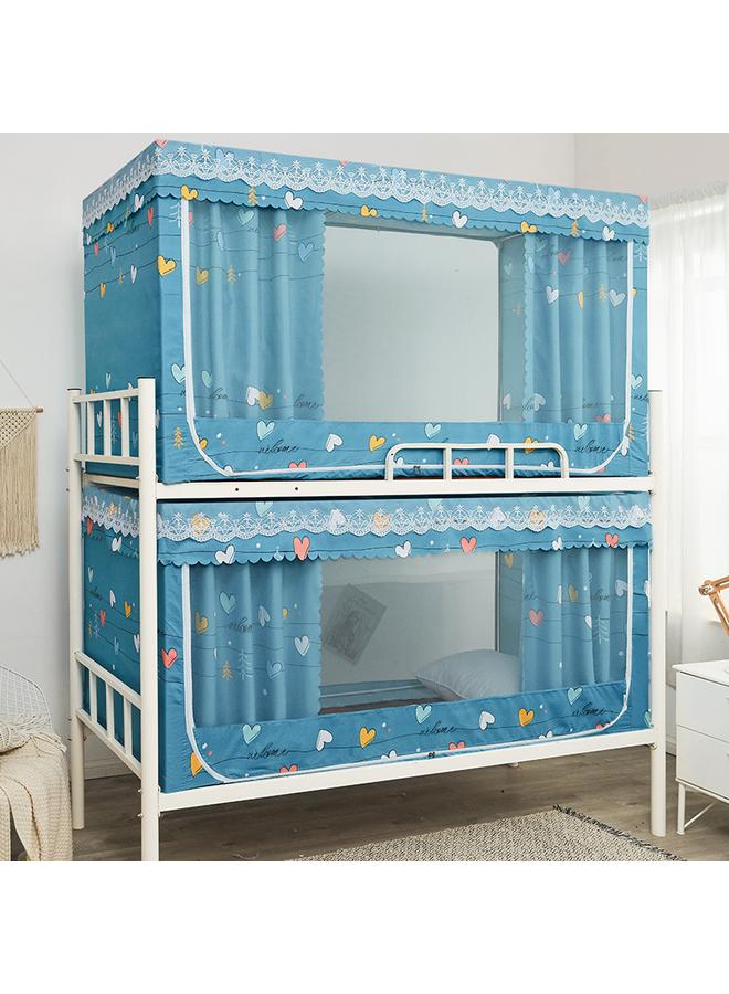 Bluejw RKT4 Student Dormitory Bed Curtain Plus Mosquito Net Integrated Upper Bunk Lower Bunk Full Shading Anti-mosquito Universal Zipper With Bracket - Image 1
