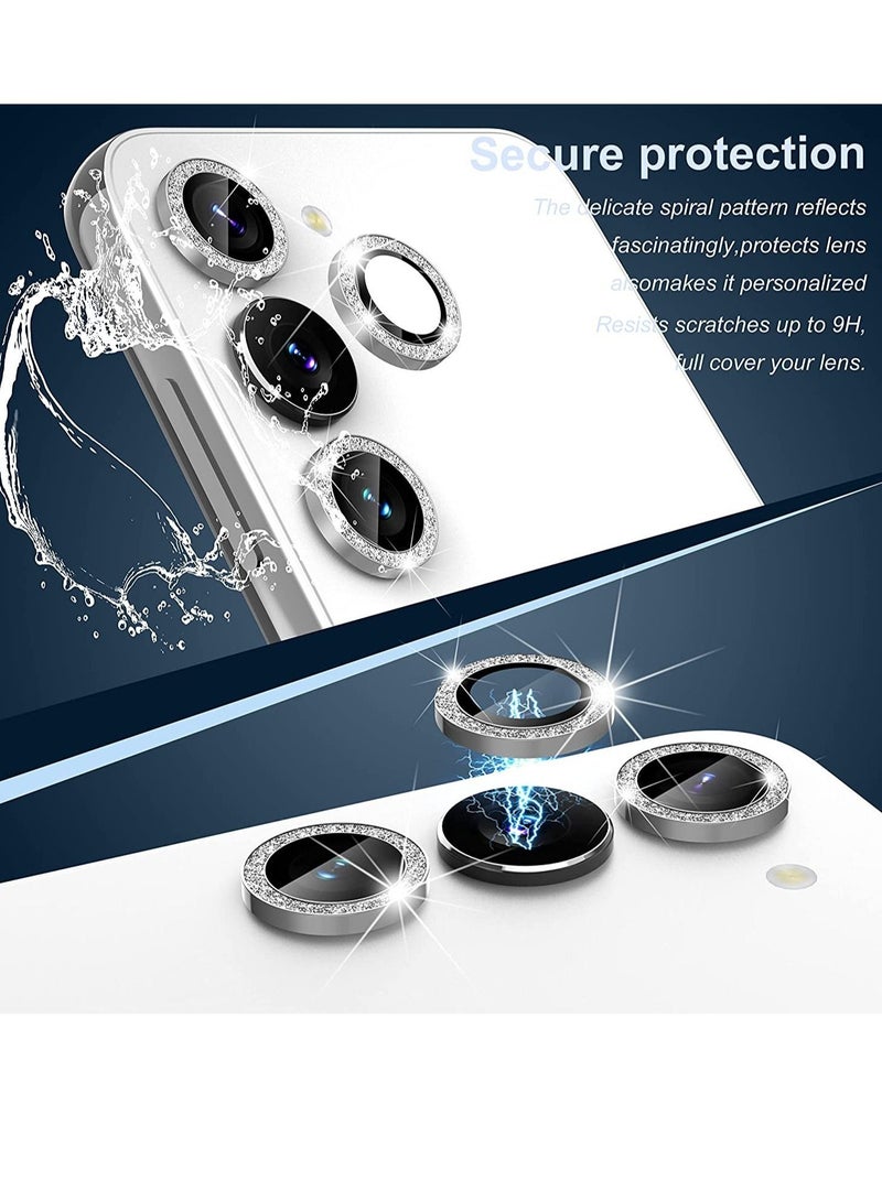 ELTRAZONE [3+3 PCS] for Samsung Galaxy S23/ S23 Plus Camera Lens Protector, Premium Tempered Glass Glitter Camera Lens Protector - Image 3