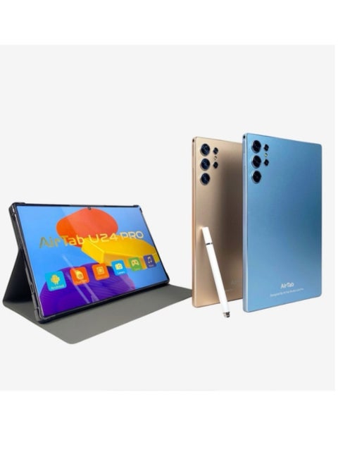 U24 Pro Smart Tablet 10.1-FHD Inch Display 16GB RAM 1TB ROM – With Arabic Keyboard BLUE