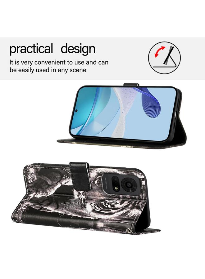 erorex Case For TCL 50 LE 5G Colored Drawing Pattern Plain Weave Leather Phone Case  - Image 4