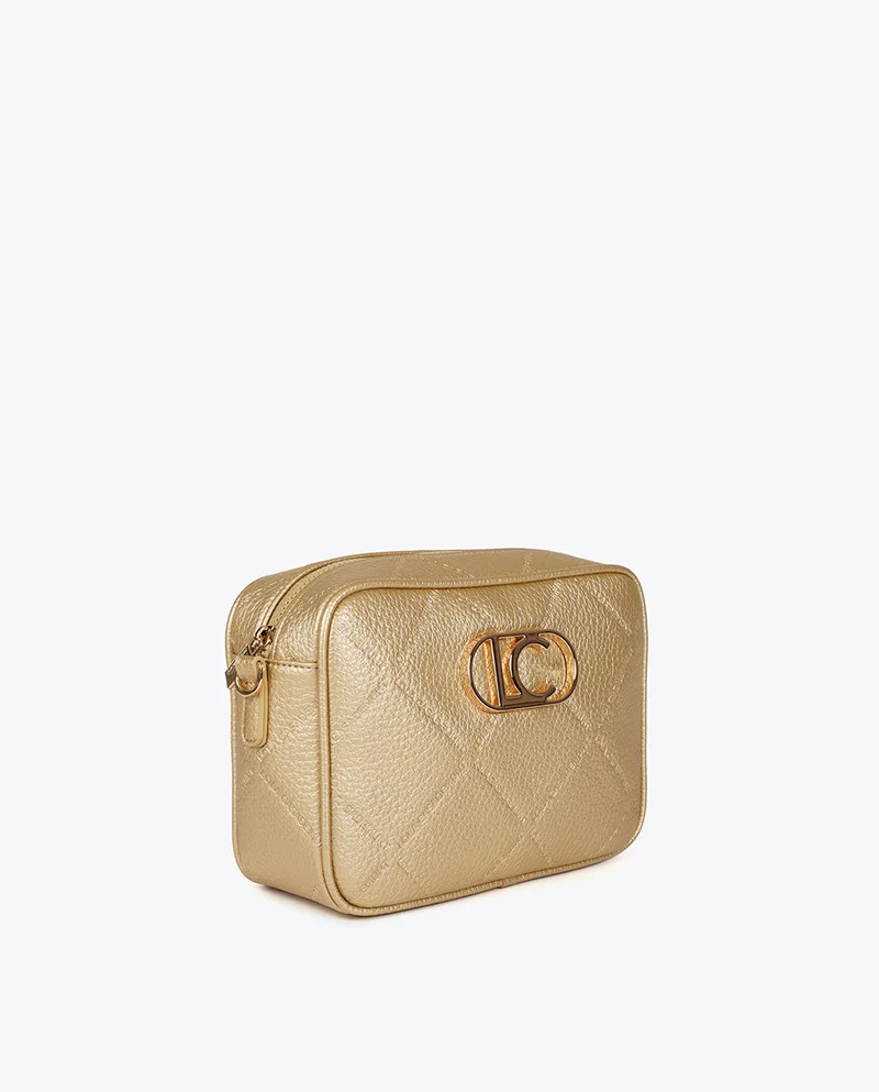 Lola Casademunt Monogram Diamond Oval Logo Faux Leather Crossbody