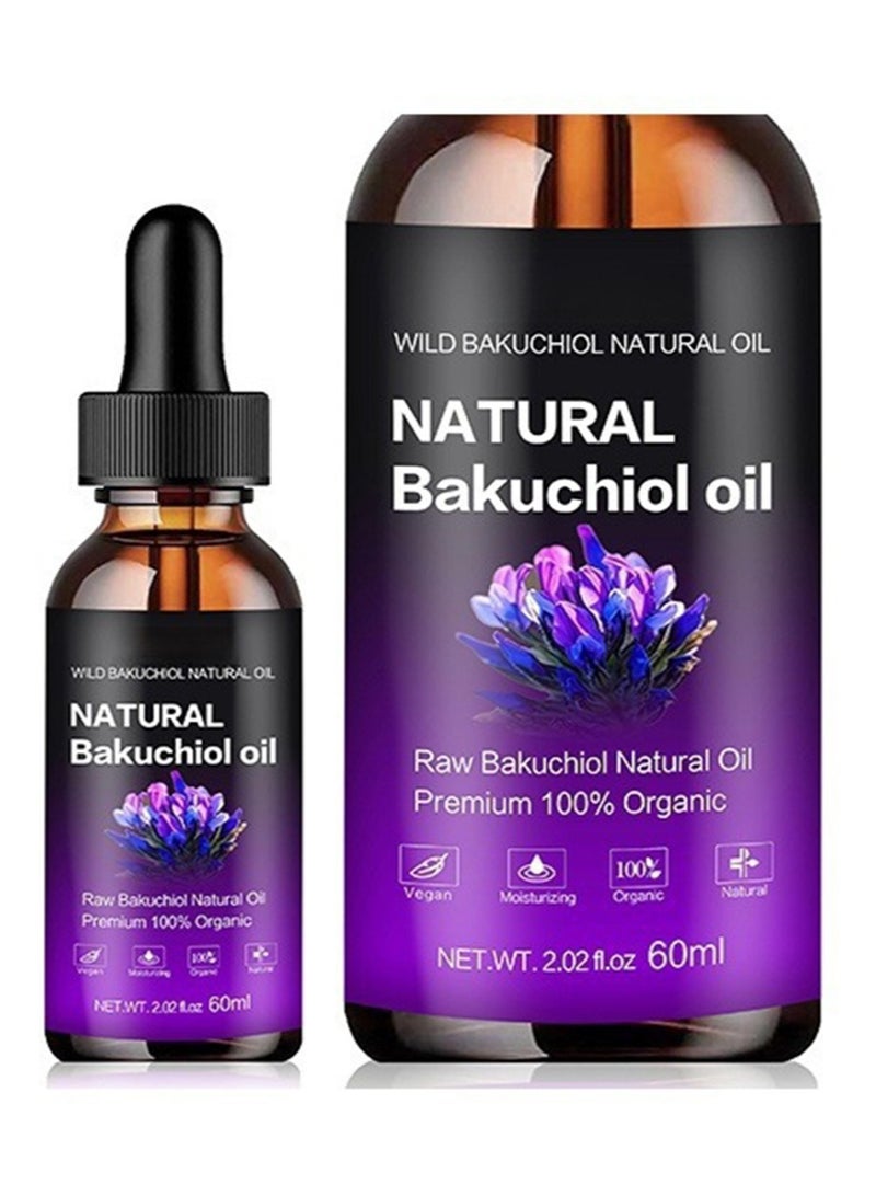 وايلد سيروم الريتينول بزيت الباكوتشيول الطبيعي بديل للوجه: زيت الباكوتشيول مع فيتامين ب5 وحمض الهيالورونيك بنسبة 2% يقلل من البقع السوداء مناسب للنساء والرجال - Image 1