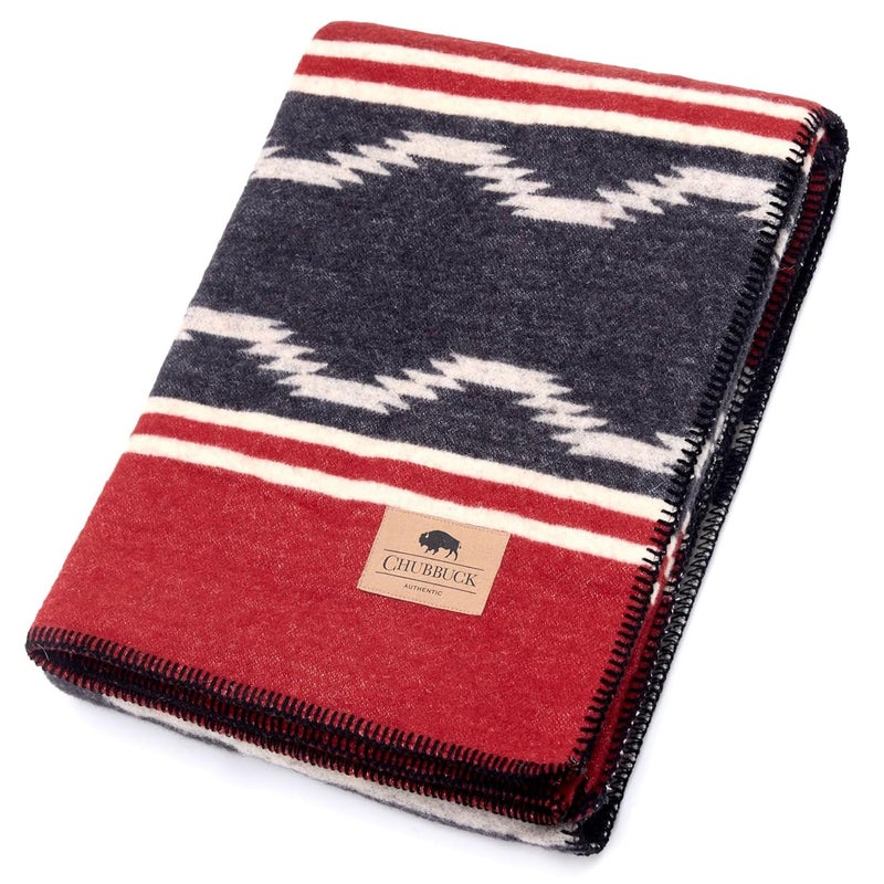 Chubbuck Authentic Chubbuck 100% Wool Blanket Camping (60" x 84") - Large Warm Blankets for Camping, Emergency, Outdoor Concerts and Home Use - Fire Retardant Blanket, Soft and Warm Blankets for Winter (Navigator) - Image 1