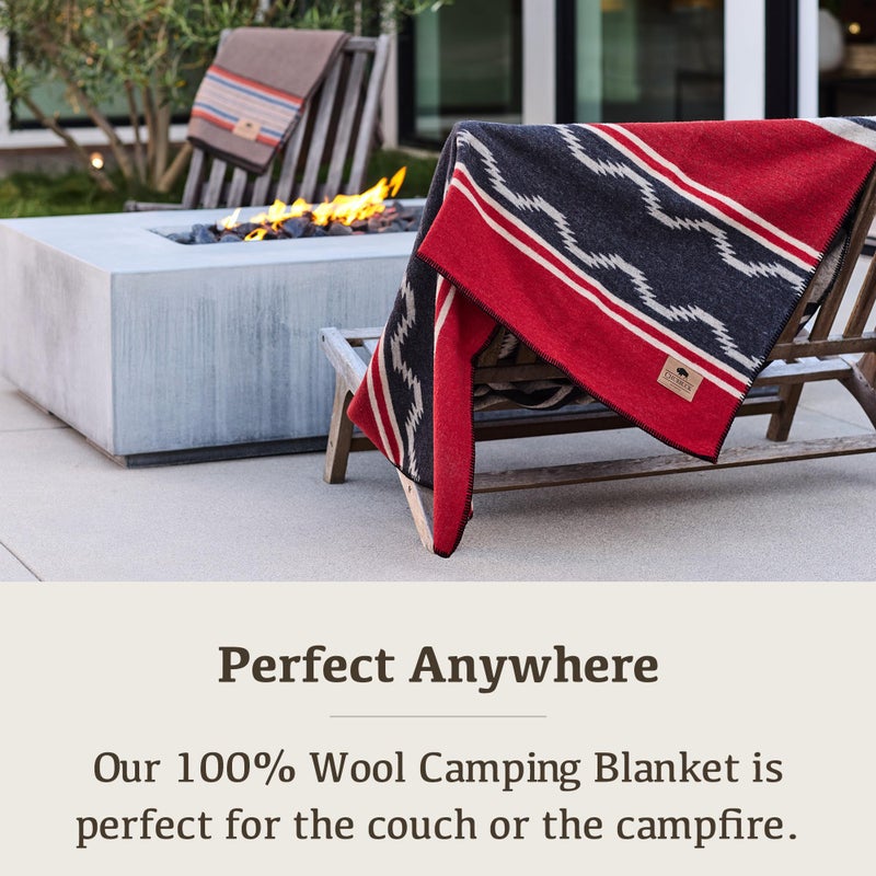 Chubbuck Authentic Chubbuck 100% Wool Blanket Camping (60" x 84") - Large Warm Blankets for Camping, Emergency, Outdoor Concerts and Home Use - Fire Retardant Blanket, Soft and Warm Blankets for Winter (Navigator) - Image 3