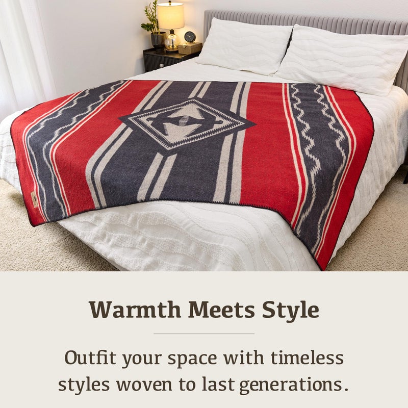 Chubbuck Authentic Chubbuck 100% Wool Blanket Camping (60" x 84") - Large Warm Blankets for Camping, Emergency, Outdoor Concerts and Home Use - Fire Retardant Blanket, Soft and Warm Blankets for Winter (Navigator) - Image 5