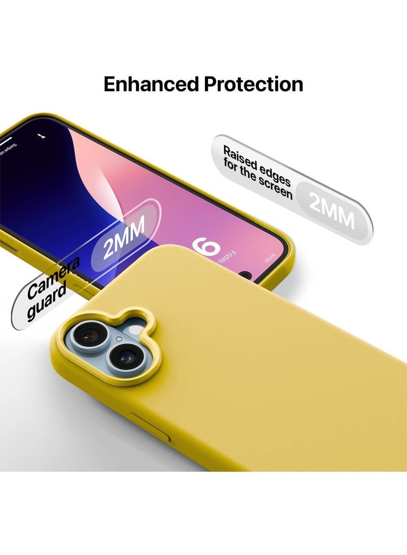 Raxoom "Apple iPhone 17 5G (2025) Soft Liquid Silicone Case Cover â€“ Slim Fit, Shockproof, Anti-Scratch & Anti-Fingerprint Protective Back Cover with Microfiber Lining â€“ Pastel Yellow (MCRPSN)" - Image 2