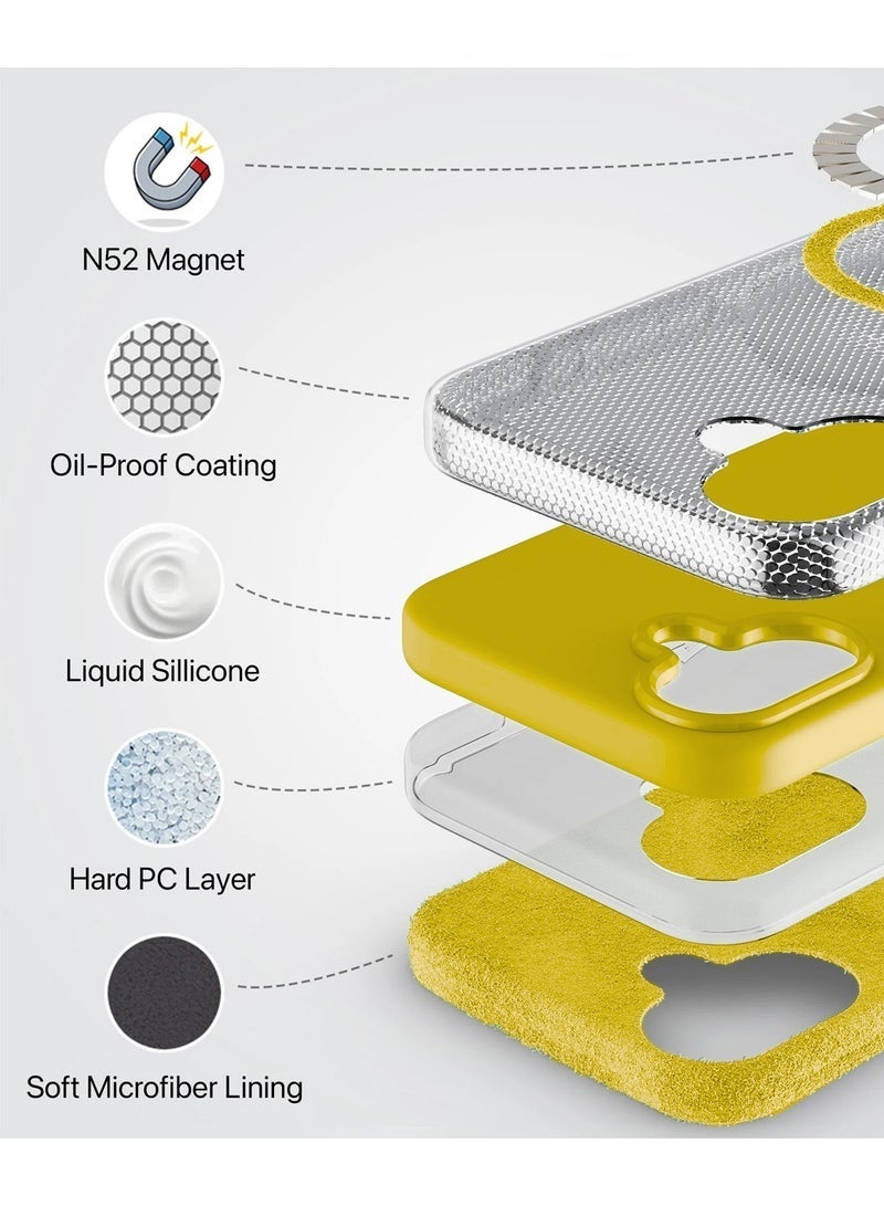 Raxoom "Apple iPhone 17 5G (2025) Soft Liquid Silicone Case Cover â€“ Slim Fit, Shockproof, Anti-Scratch & Anti-Fingerprint Protective Back Cover with Microfiber Lining â€“ Pastel Yellow (MCRPSN)" - Image 4