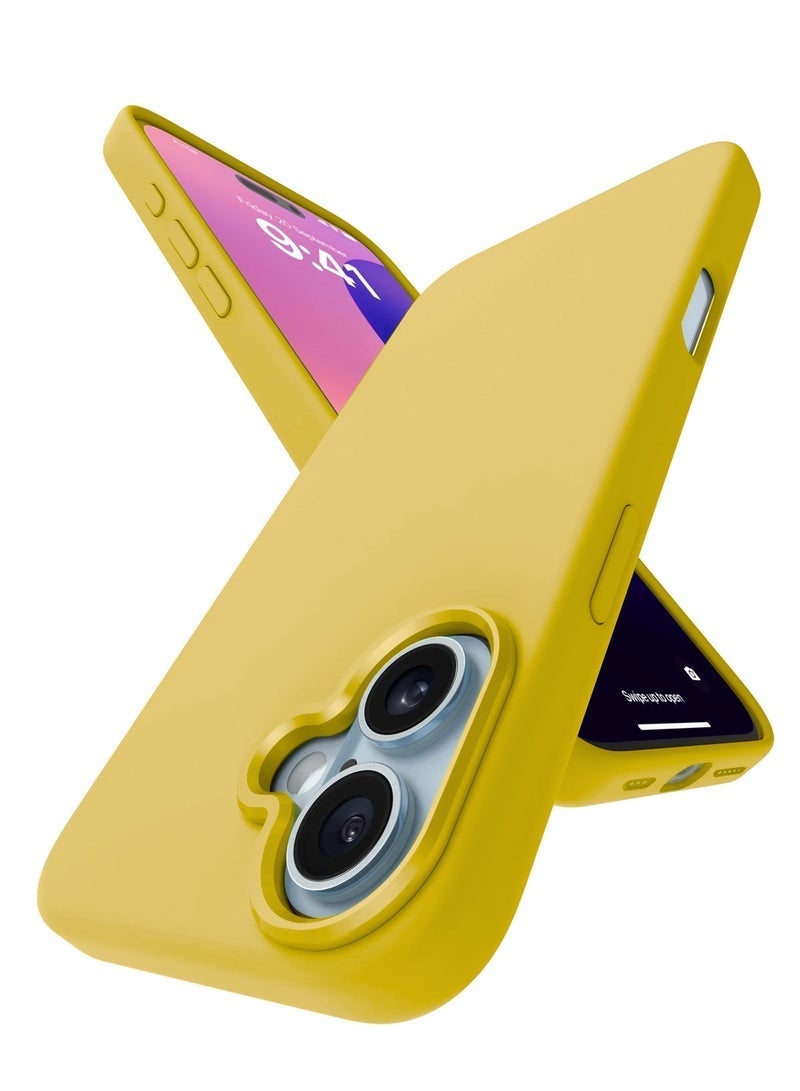 Raxoom "Apple iPhone 17 5G (2025) Soft Liquid Silicone Case Cover â€“ Slim Fit, Shockproof, Anti-Scratch & Anti-Fingerprint Protective Back Cover with Microfiber Lining â€“ Pastel Yellow (MCRPSN)" - Image 1