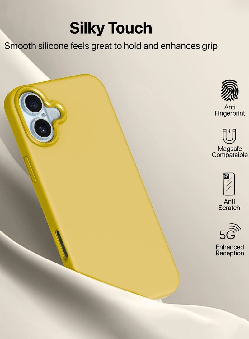 Raxoom "Apple iPhone 17 5G (2025) Soft Liquid Silicone Case Cover â€“ Slim Fit, Shockproof, Anti-Scratch & Anti-Fingerprint Protective Back Cover with Microfiber Lining â€“ Pastel Yellow (MCRPSN)" - Image 3