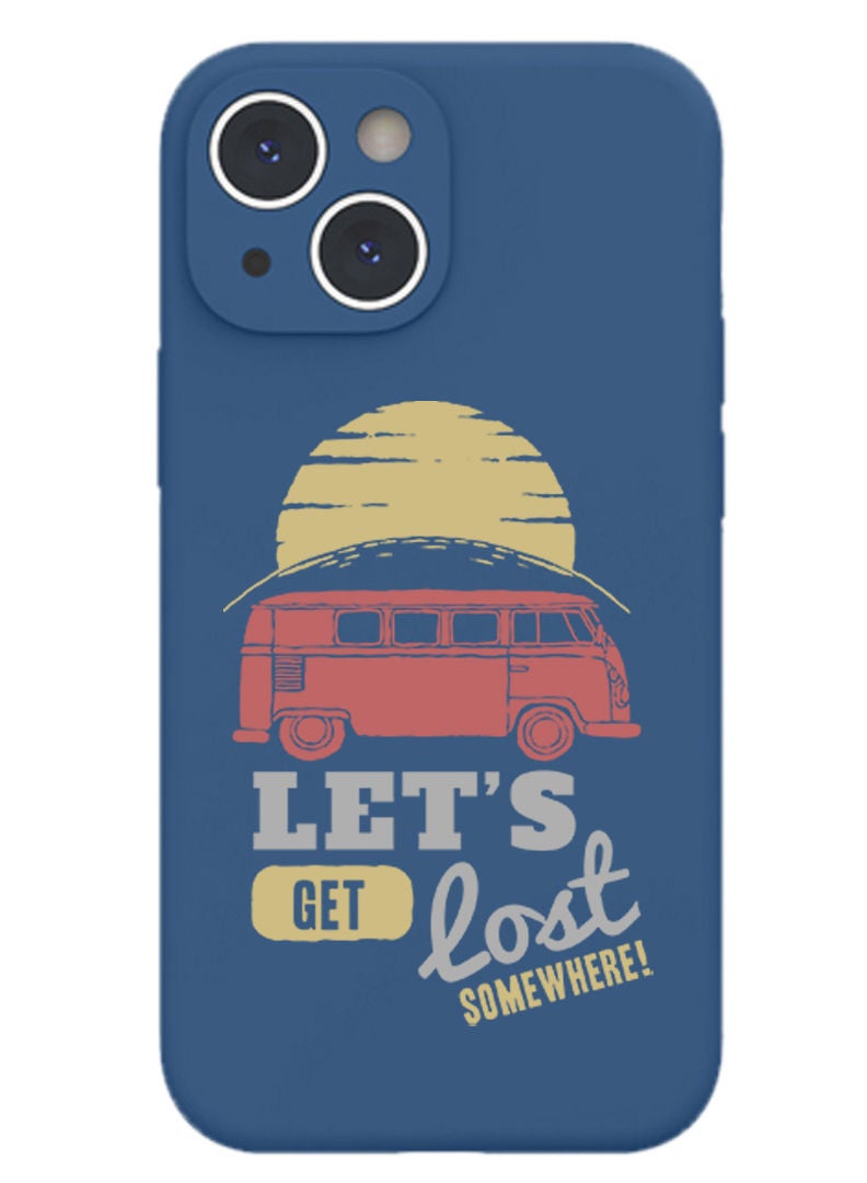 Theodor Protective Slim Fit Case Liquid Silicone Cover with Full Body Protection Anti-Scratch Shockproof Case For iPhone 13 Blue  - Libra - Image 1