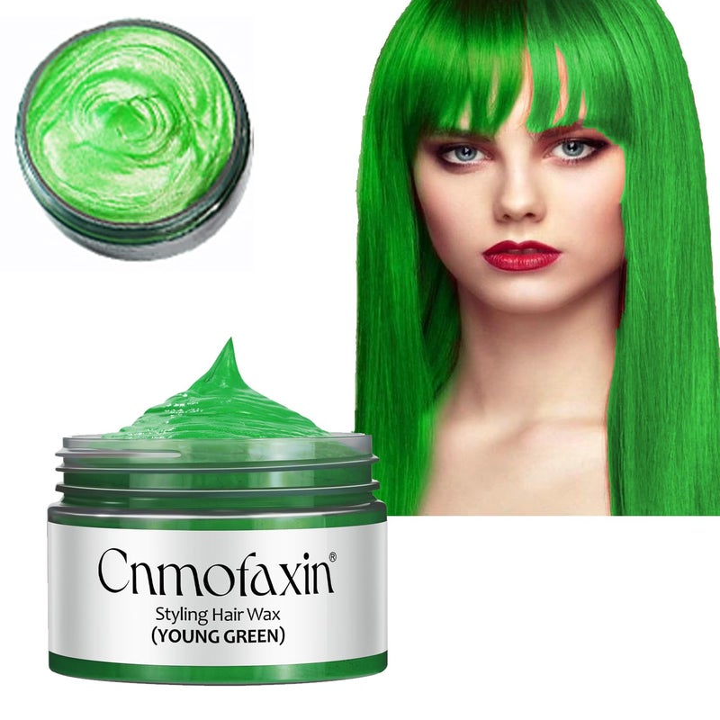 Hair Wax ColorTemporary Green Hair Color WaxGreen Hair Dye TemporaryNatural Instant Hairstyle Cream for KidsMen and WomenSuit for PartyCosplayHalloweenChristmas 423 oz