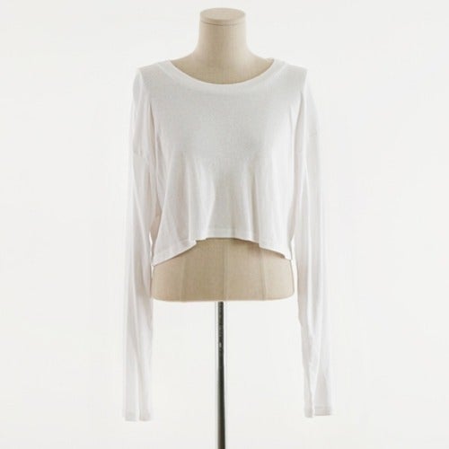 On the same day, 100 Korean womens dresses recommended a beautiful conch color short long sleeve T-shirt jacket Ivory - Image 1