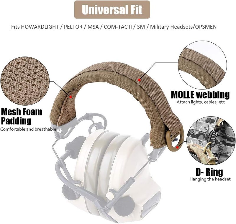 KRYDEX Tactical Modular Earmuff Band Cover Fits for All General Earmuff Headband - Image 4