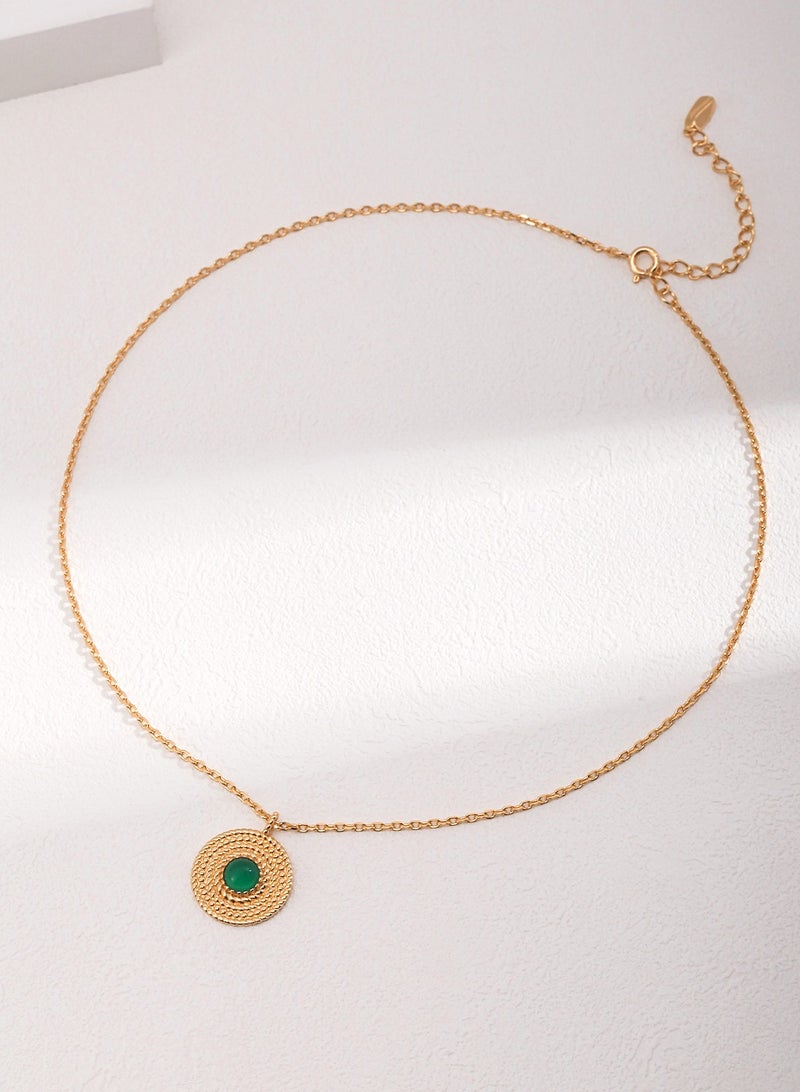 Vintage gold/sterling silver necklace length adjustable necklace pendant for women girls gifts - Image 1