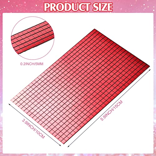 Romooa Self-Adhesive Disco Mirror Tiles Mosaic Tiles for DIY Craft Projects, 5 x 5 mm(Red,7200 Pieces) - Image 2