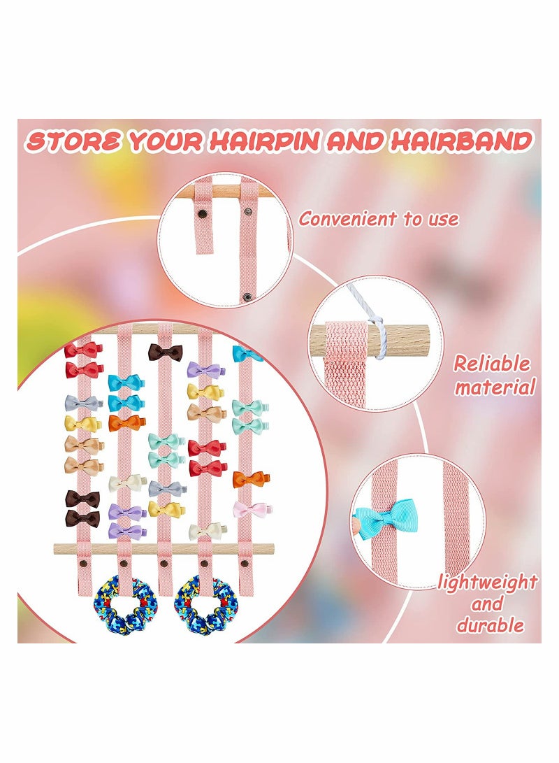 Hair Bow Holder Organizer for Girls, Headbands & Hair Clips Storage Display (Set of 2)