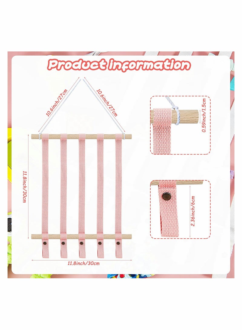 Hair Bow Holder Organizer for Girls, Headbands & Hair Clips Storage Display (Set of 2)