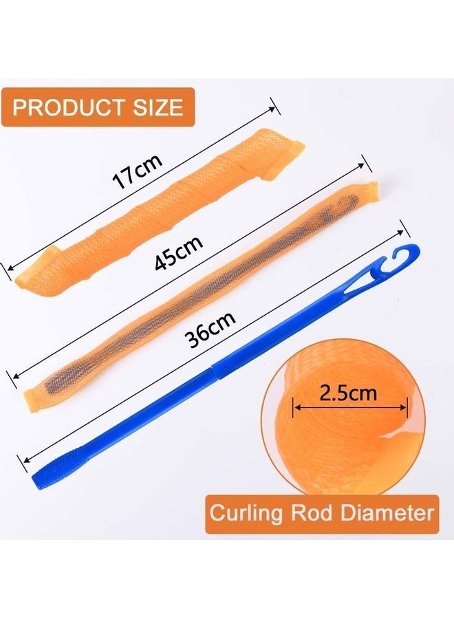 NIBEMINENT Heatless Hair Rollers Spiral Curlers Set Multicolour - Image 3