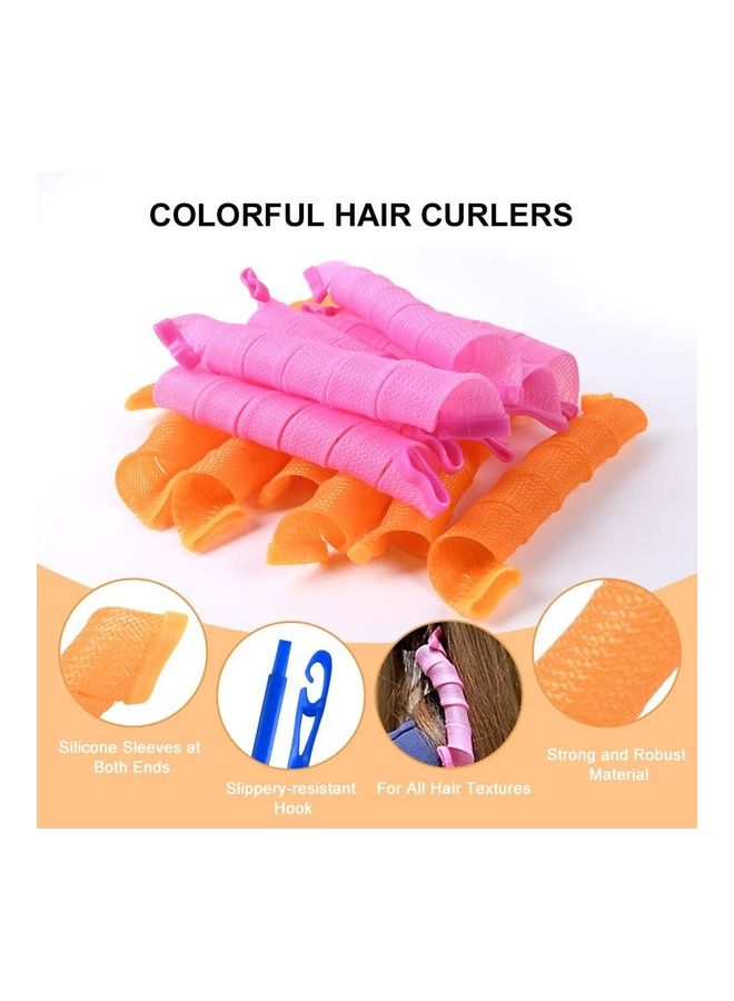 NIBEMINENT Heatless Hair Rollers Spiral Curlers Set Multicolour - Image 2