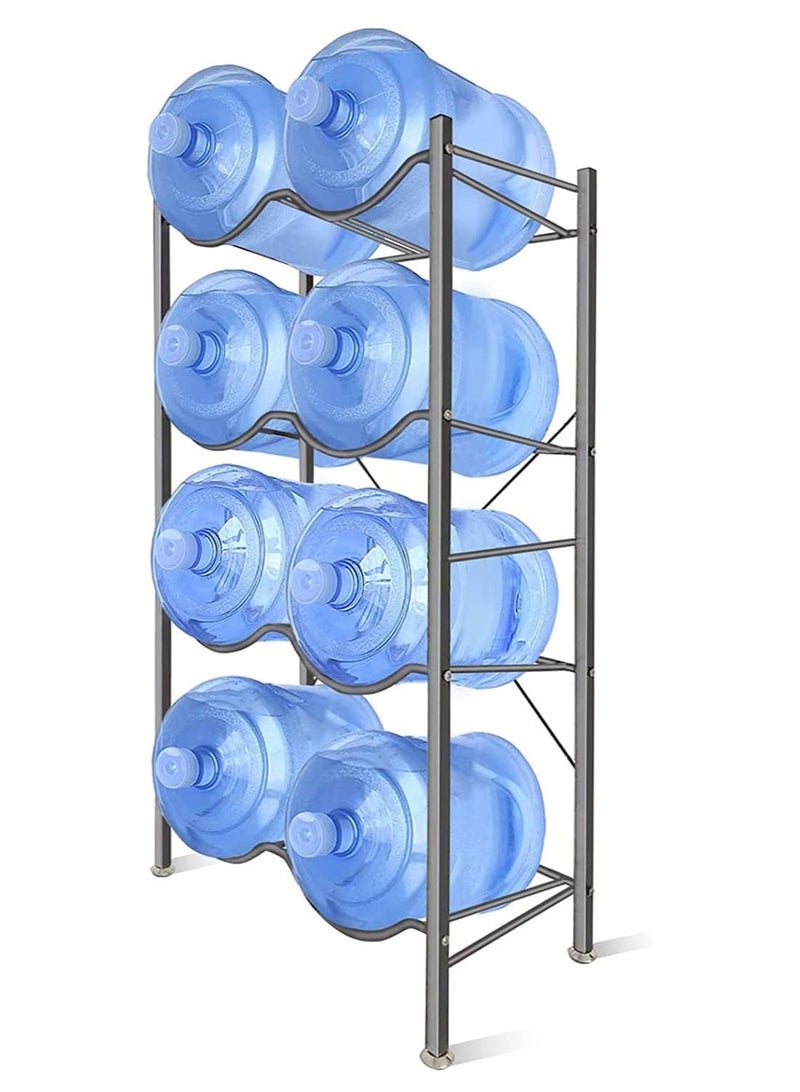 DubaiGallery 5 Gallon Water Bottle Holder 8 Trays Water Jug Rack 5-Tier Water Bottle Rack Reinforced Steel Rack for Water Storage Water Bottle Storage Rack for 10 Bottles - Image 1