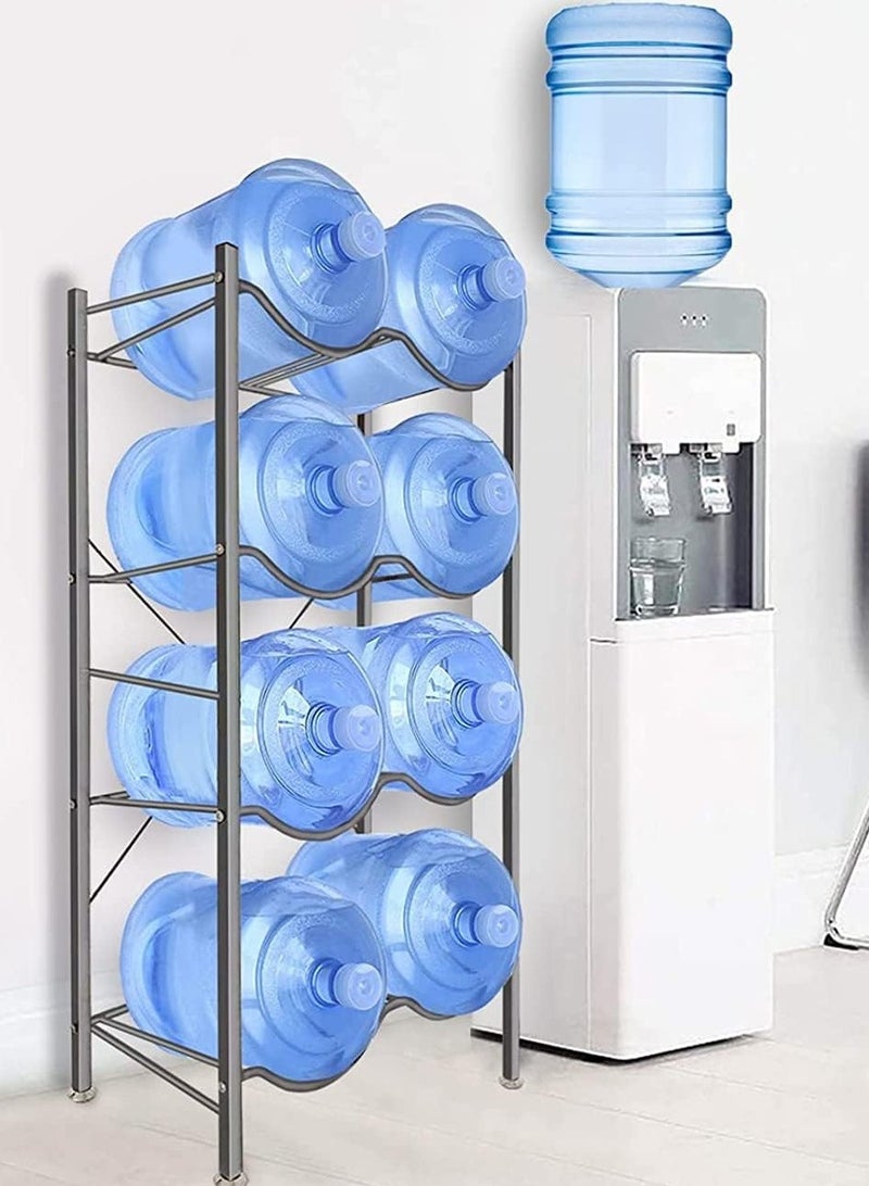 DubaiGallery 5 Gallon Water Bottle Holder 8 Trays Water Jug Rack 5-Tier Water Bottle Rack Reinforced Steel Rack for Water Storage Water Bottle Storage Rack for 10 Bottles - Image 3