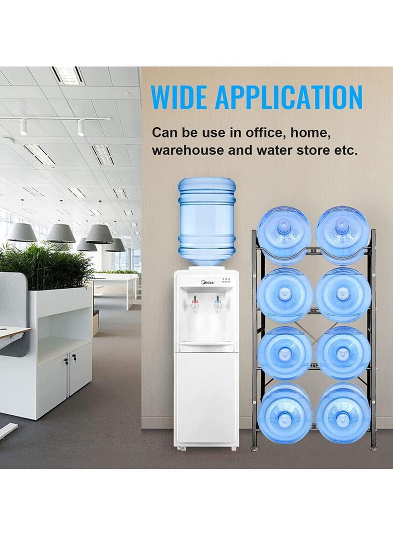DubaiGallery 5 Gallon Water Bottle Holder 8 Trays Water Jug Rack 5-Tier Water Bottle Rack Reinforced Steel Rack for Water Storage Water Bottle Storage Rack for 10 Bottles - Image 4
