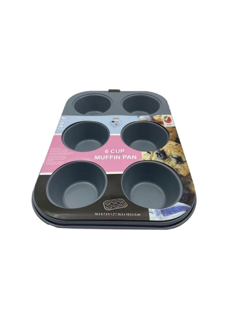 Chefi 6cup Muffin Pan 26.5x18.5x3cm - Image 2
