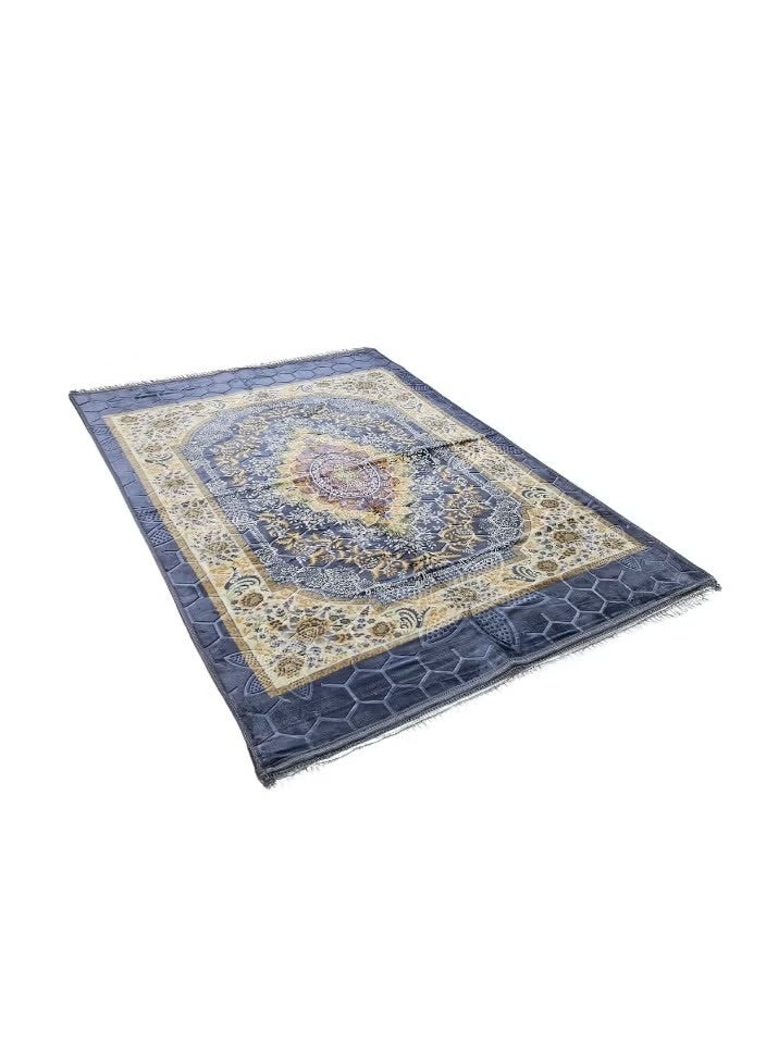 Cady One Premium velvet rug, soft and quilted with beautiful 3D patterns, made of high quality materials, floor seating mat for trips, camping, hiking, and the countryside, luxurious rug, size 230 x 160 cm - Image 4