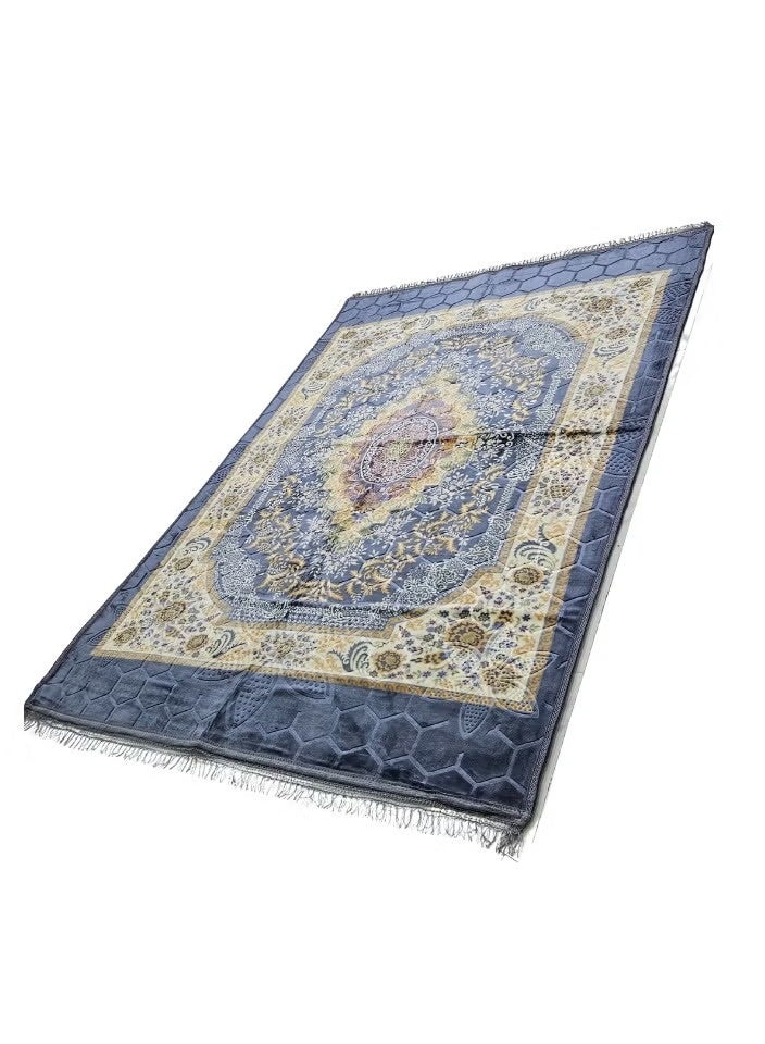 Cady One Premium velvet rug, soft and quilted with beautiful 3D patterns, made of high quality materials, floor seating mat for trips, camping, hiking, and the countryside, luxurious rug, size 230 x 160 cm - Image 2