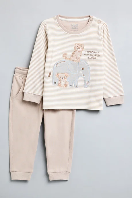 أر أند بي Printed Sweatsuit Set
