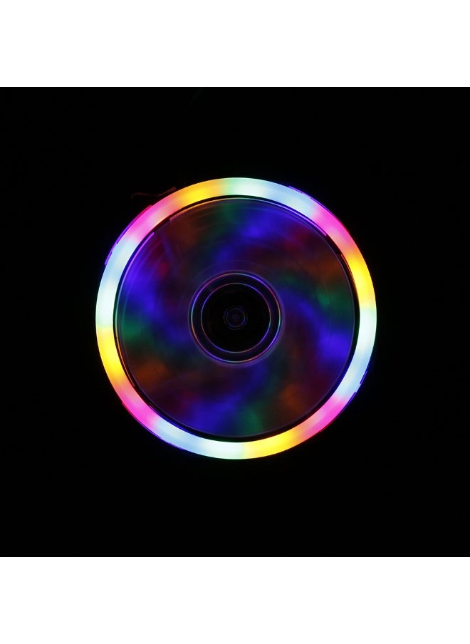 ماركة غير محددة مبرد كمبيوتر 12 سم مروحة تبريد هادئة مع أضواء RGB غير قابلة للتعديل بألوان متعددة  - Image 3