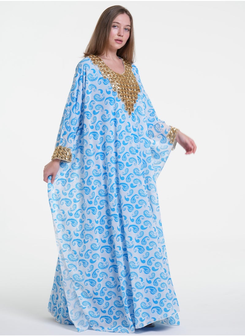 AL BENT AL SHARQIEH women kaftan , arabian dress , jalabiya  - Image 2