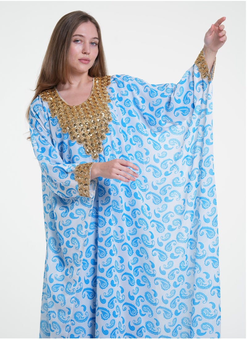 AL BENT AL SHARQIEH women kaftan , arabian dress , jalabiya  - Image 3
