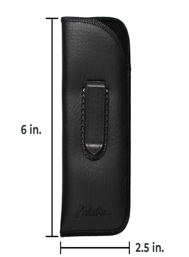 Calabria Half Clip Soft Eyeglass Case In Black - Image 4
