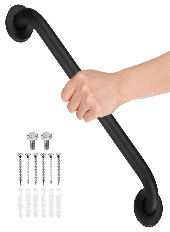 M METERXITY 1-Pack 16 Inch Anti Slip Grab Bars for Bathtubs and Showers, Stainless Steel Safety Shower Handle for Toilet/Seniors/Elderly Assist Bath Handle, Grab Bar for Bathroom [Black] - Image 1