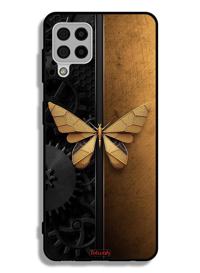 Tolwak Samsung Galaxy A22 4G Protective Case Cover Steel Butterfly - Image 1