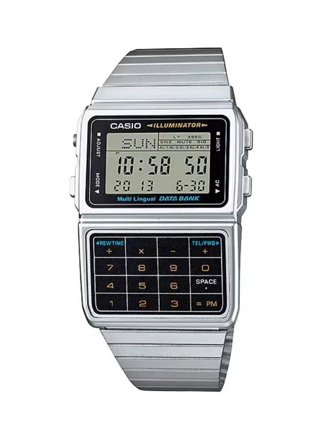 CASIO Men's Stainless Steel Digital Watch DBC-611-1DF - 33.2 mm