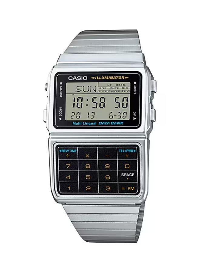 CASIO Men's Stainless Steel Digital Watch DBC-611-1DF - 33.2 mm - Image 1