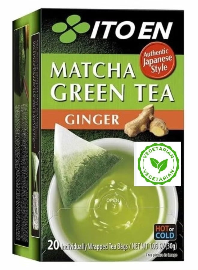 Ito En Matcha Green Tea Ginger 20 Tea Bags - Image 1