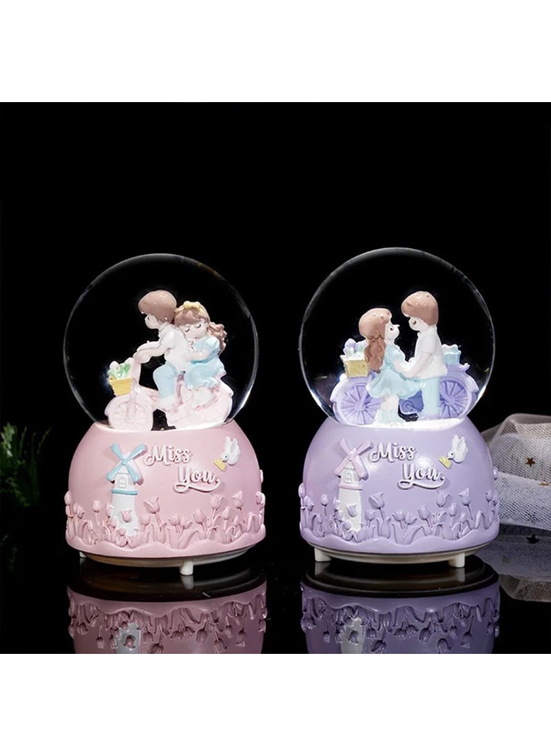 Hediyesahibi Mis You Medium Size Lighted Musical Snow Globe  - Image 4
