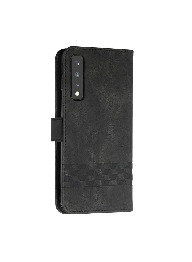 اس-توب جراب هاتف LG Stylo 7 4G ذو ملمس جلدي مكعب قابل للطي - Image 3