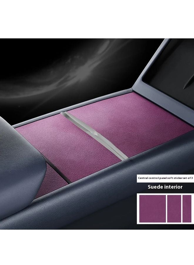 Tesla Model 3 Y Highland Purple Center Console Cover Protector Durable Easy Install - Image 1