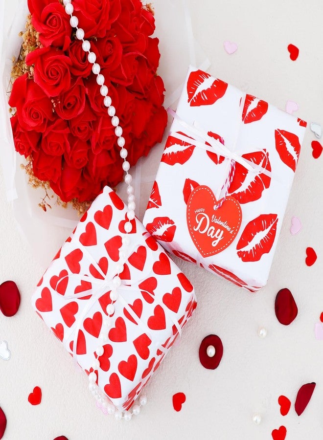 BEISHIDA Red Heart Tissue Paper Bulk,Wrapping Tissue Paper for Gift Bags, 14 x 20 Inch Gift Wrap for Valentines，Mother's Day，Birthday，Wedding，DIY Crafts Holiday Flowers-50 Sheets - Image 2