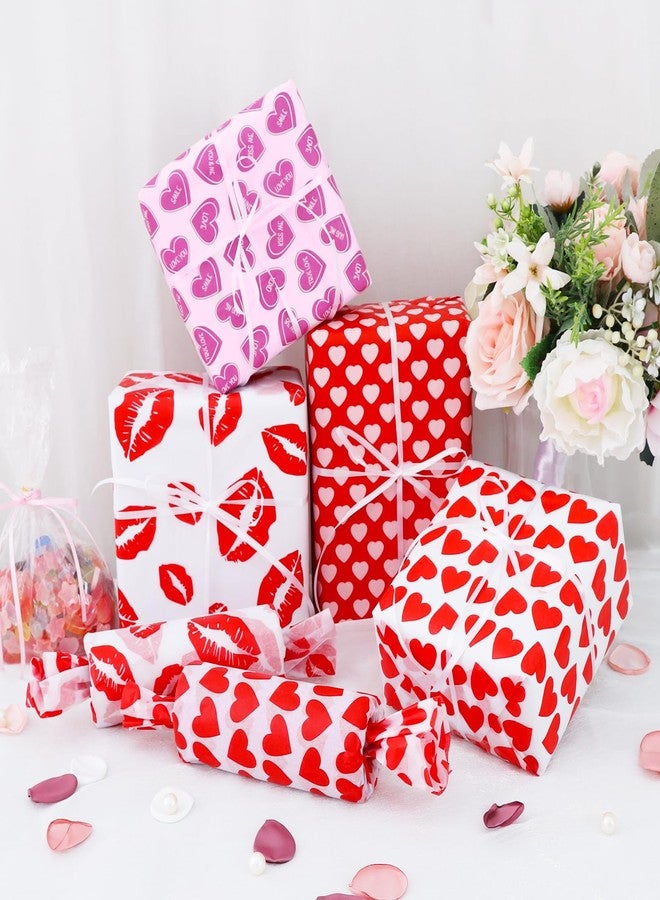 BEISHIDA Red Heart Tissue Paper Bulk,Wrapping Tissue Paper for Gift Bags, 14 x 20 Inch Gift Wrap for Valentines，Mother's Day，Birthday，Wedding，DIY Crafts Holiday Flowers-50 Sheets - Image 3