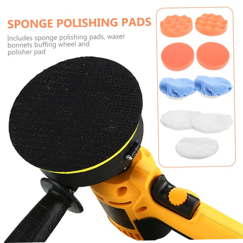 10pcs Car Detailing Polishing Machine Accessories Kit Buffing Pads Drill Attachment - Image 4