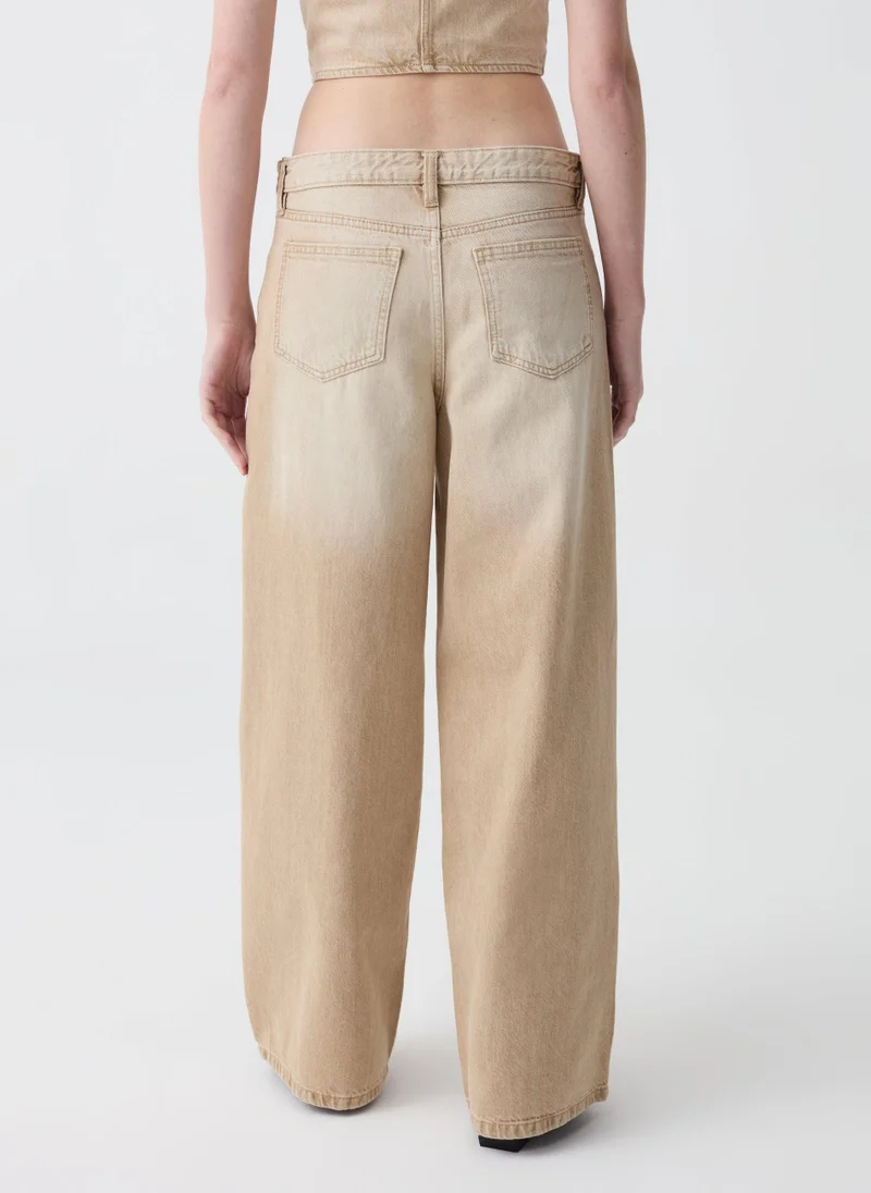 Ovs Straight-Fit Jeans With Ties
