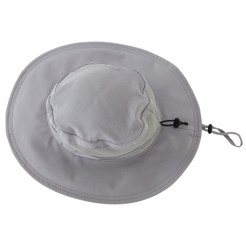 Connectyle Womens Outdoor Mesh Boonie Sun Hat Summer Wide Brim UV Protection Fishing Hat Safari Cap Dark Grey - Image 3